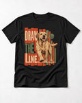 Labrador Retriever Draw the Line Stepping Graphic T-Shirt in Black, flat lay product photo