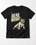 Frenchie Dead Weight Leash Graphic T-Shirt in Black, flat lay product photo