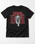 Labrador Retriever Bring It Opposing B Portrait Graphic T-Shirt in Black, flat lay product photo