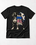Make Room for the Real Thing Boxer Broken Mask Graphic T-Shirt in Black, flat lay product photo