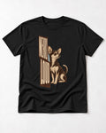 Chihuahua Never Loud T-Shirt in Black, flat lay product photo