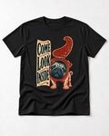 Pug Come Look Inside Toilet Seat Graphic T-Shirt in Black, flat lay product photo