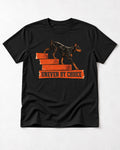 Doberman Uneven by Choice Stair Graphic T-Shirt in Black, flat lay product photo