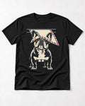 Frenchie Mail Slot Intercept Graphic T-Shirt in Black, flat lay product photo