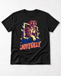 Take Up Joyfully Boxer Breakthrough Graphic T-Shirt in Black, flat lay product photo
