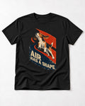 Air Has A Shape Beagle Jumping Graphic T-Shirt in Black, flat lay product photo
