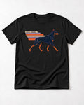 Doberman Current Form Only Speed Bars Graphic T-Shirt in Black, flat lay product photo