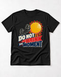Shih Tzu Do Not Shrink the Moment Sun Graphic T-Shirt in Black, flat lay product photo