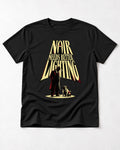Pug Noir Needs Better Lighting Detective Graphic T-Shirt in Black, flat lay product photo