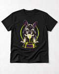 Frenchie Bowl Gravity Graphic T-Shirt in Black, flat lay product photo