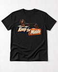 Dachshund Keep The Middle Block Bridge Graphic T-Shirt in Black, flat lay product photo