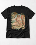 Pitbull Arrived Without a Dress Code Venus Parody Graphic T-Shirt in Black, flat lay product photo