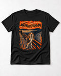 Monday Found Me Beagle Scream Scene T-Shirt in Black, flat lay product photo
