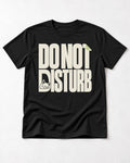 Frenchie Do Not Disturb Hidden Sleeping Graphic T-Shirt in Black, flat lay product photo