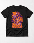 Give The Day A Chance Psychedelic German Shepherd Dog Graphic T-Shirt in Black, flat lay product photo