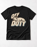Frenchie Off Duty Sleeping Type Graphic T-Shirt in Black, flat lay product photo