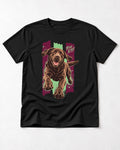 Labrador Retriever Rise Easy Running Chocolate Lab Graphic T-Shirt in Black, flat lay product photo