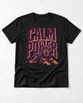 Rottweiler Calm Power Resting Dog Graphic T-Shirt in Black, flat lay product photo