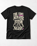 The Edit Remains Alive Boxer T-Shirt in Black, flat lay product photo