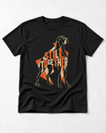 Great Dane Still Together Geometric Mosaic Graphic T-Shirt in Black, flat lay product photo