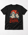 Shih Tzu Off Duty Emperor Sunset Blossom Graphic T-Shirt in Black, flat lay product photo