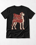 Great Dane Raise the Standard Typography Graphic T-Shirt in Black, flat lay product photo