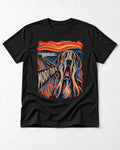 Great Dane Monday Found Me Scream Parody Graphic T-Shirt in Black, flat lay product photo