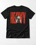 English Bulldog Heavy Stacked Portrait Graphic T-Shirt in Black, flat lay product photo