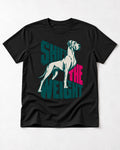 Great Dane Shift the Weight Standing Graphic T-Shirt in Black, flat lay product photo