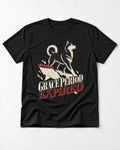 Husky Grace Period Expired Torn Calendar Graphic T-Shirt in Black, flat lay product photo