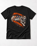 Pitbull Motion Makes Meaning Running Dog Graphic T-Shirt in Black, flat lay product photo
