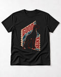 Great Dane Good for Nothing Ticket Cutout Graphic T-Shirt in Black, flat lay product photo