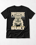 Frenchie Pressure Built Load Class Graphic T-Shirt in Black, flat lay product photo