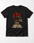 Doberman Step Out of Formation Road Vista Graphic T-Shirt in Black, flat lay product photo