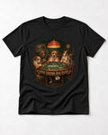 Pitbull Good Friends Bad Hands Poker Night Graphic T-Shirt in Black, flat lay product photo