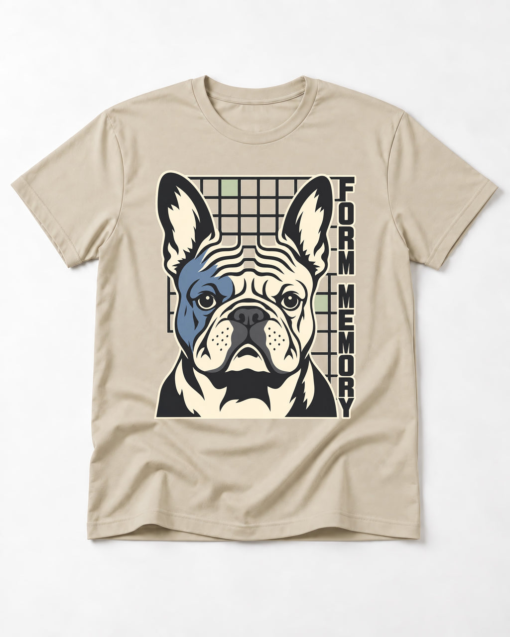 Form Memory Frenchie T-Shirt in Sand, flat lay product photo
