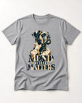 Mend What Matters Boxer Kintsugi Portrait T-Shirt in Sport Grey, flat lay product photo