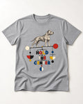 Pitbull Hold the Center Balance Mobile Graphic T-Shirt in Sport Grey, flat lay product photo