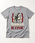 Husky Technically Still Iconic Editorial Frame Graphic T-Shirt in Sport Grey, flat lay product photo