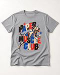 Pitbull Paper Muscle Club Collage Graphic T-Shirt in Sport Grey, flat lay product photo