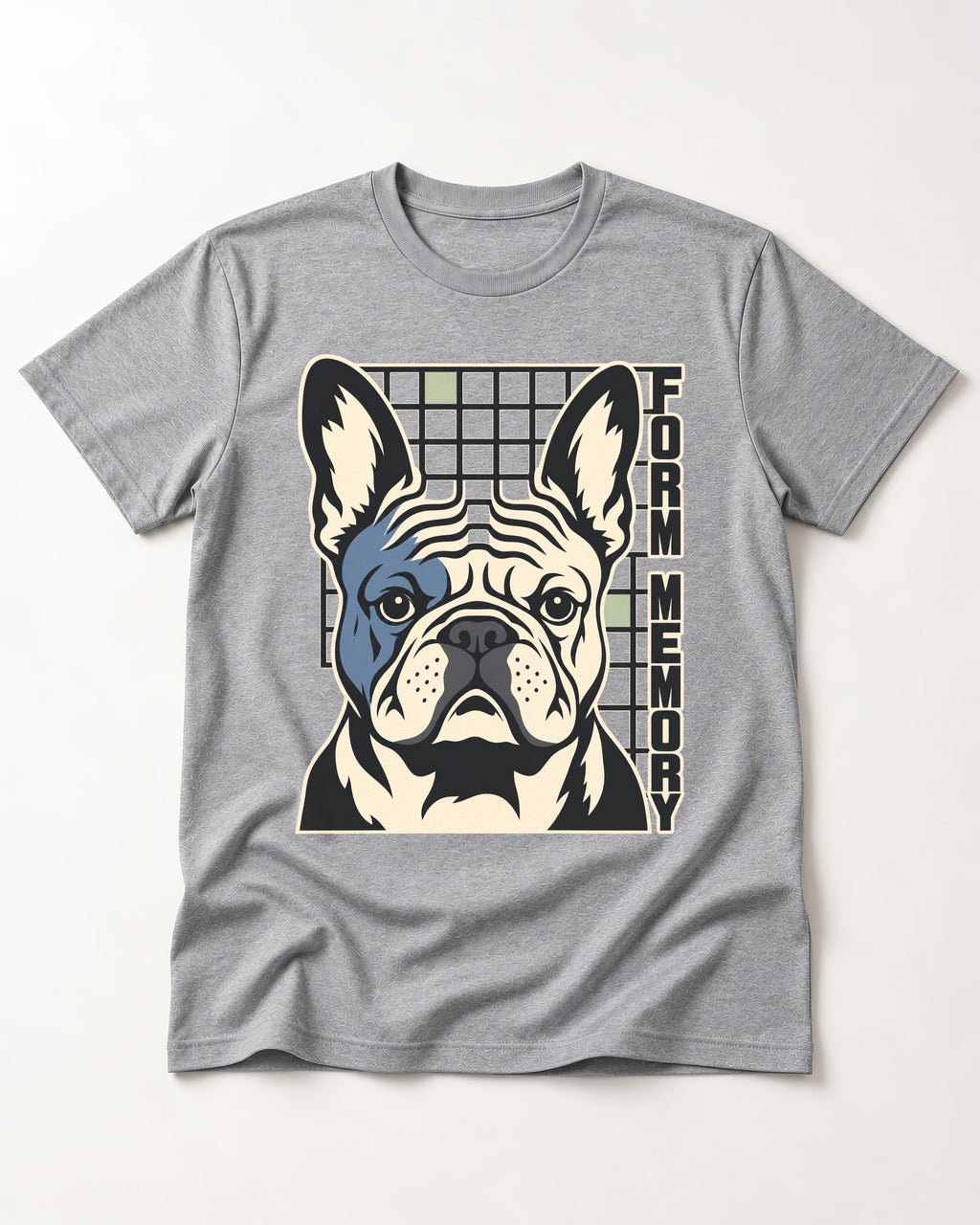 Form Memory Frenchie T-Shirt in Sport Grey, flat lay product photo