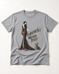 Yorkshire Terrier Coincidence Dressed Itself Art Deco Graphic T-Shirt in Sport Grey, flat lay product photo