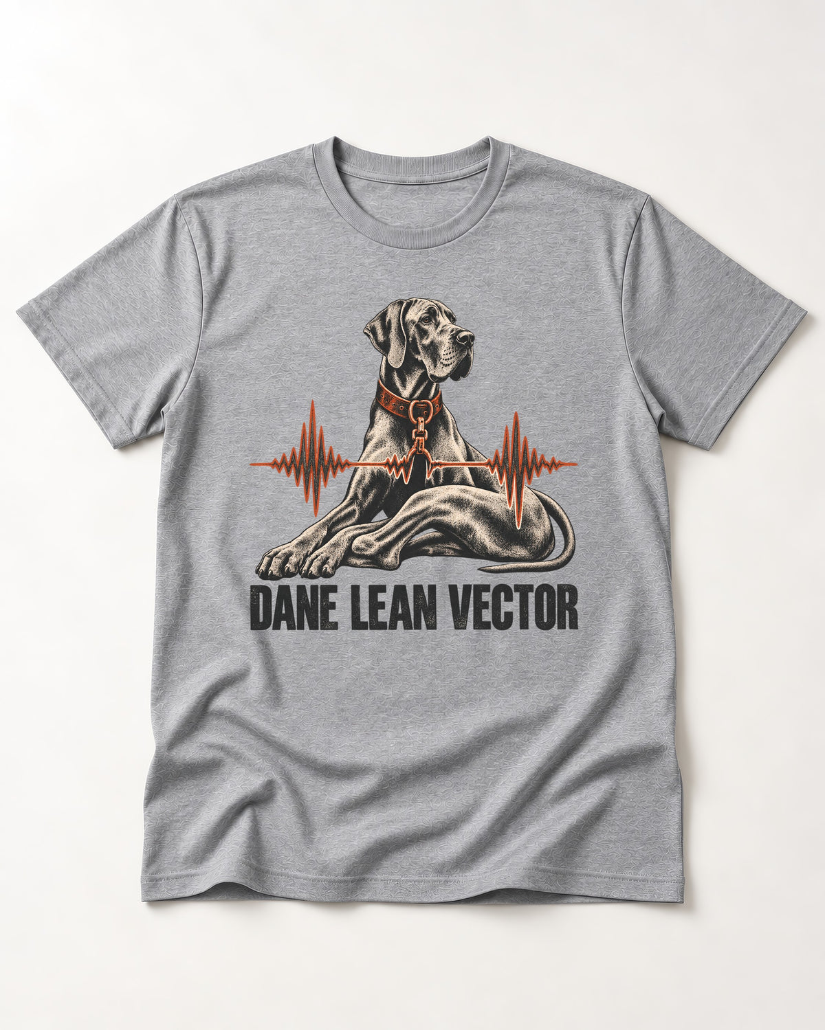 Great Dane Lean T-Shirt in Sport Grey, flat lay product photo