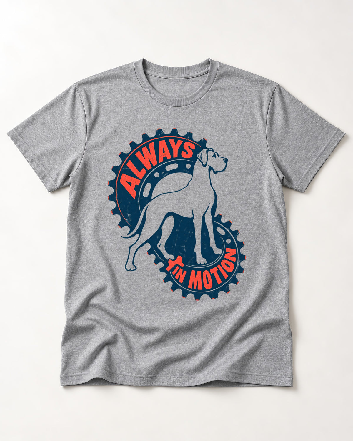 Great Dane Always in Motion T-Shirt in Sport Grey, flat lay product photo
