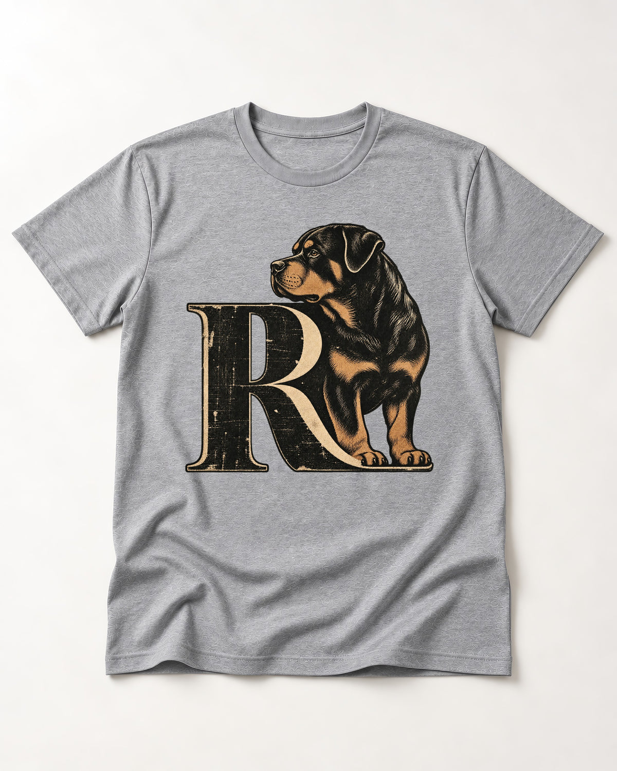 Rottweiler Pride T-Shirt in Sport Grey, flat lay product photo