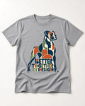 Better Together By Design Boxer Geometric Mosaic T-Shirt in Sport Grey, flat lay product photo