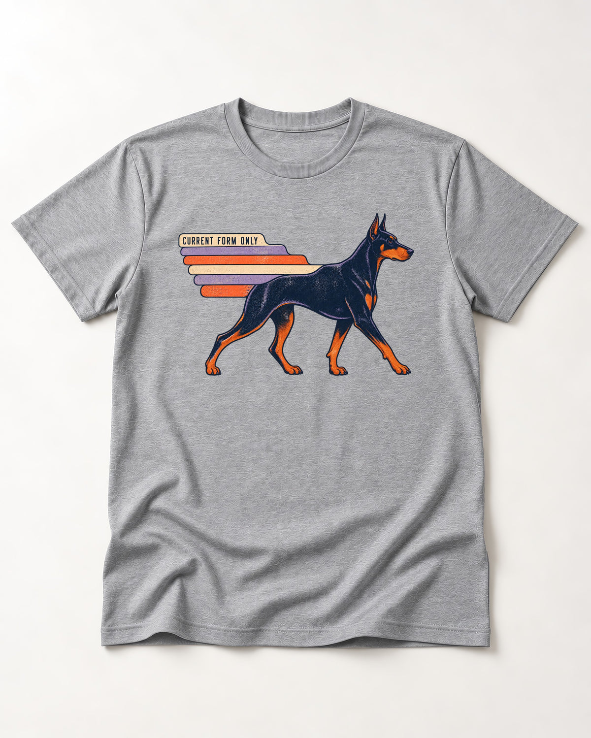 Doberman Current Form Only Speed Bars Graphic T-Shirt in Sport Grey, flat lay product photo