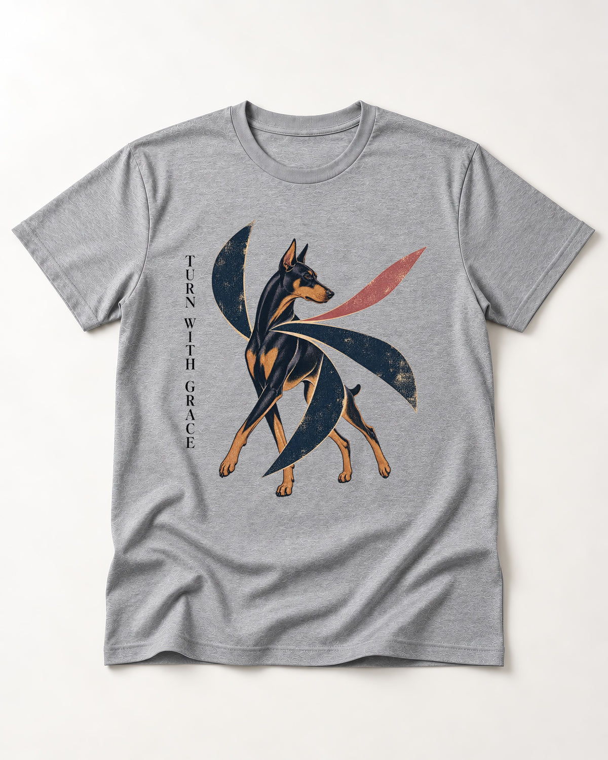 Turn with Doberman Grace T-Shirt in Sport Grey, flat lay product photo