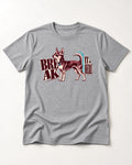 Chihuahua Break It Here Perforation Graphic T-Shirt in Sport Grey, flat lay product photo