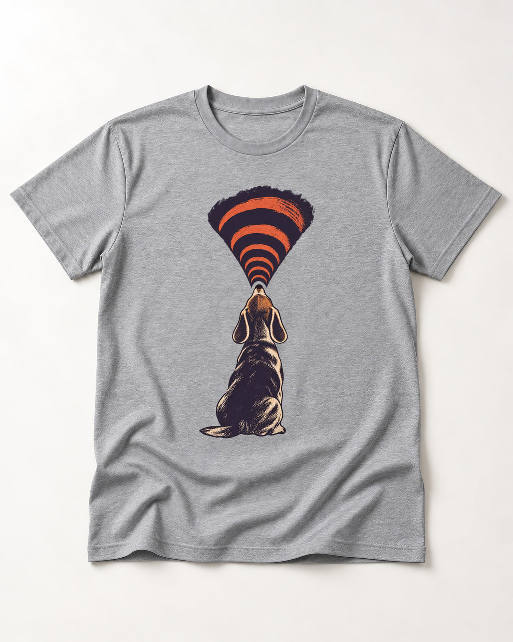 Beagle Broadcast T-Shirt in Sport Grey, flat lay product photo
